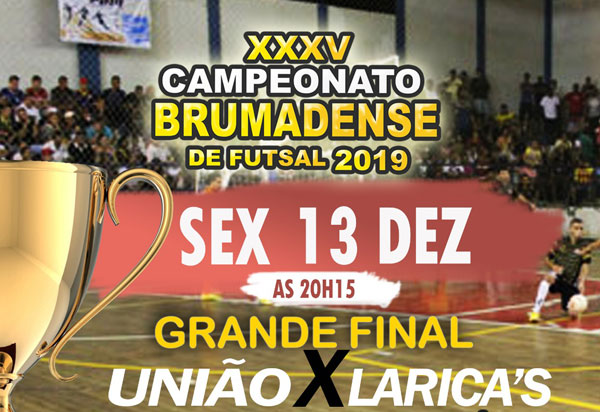Nesta sexta (13) acontece a segunda partida da final do Campeonato Brumadense de Futsal