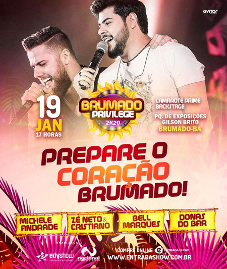 Prepare o Coração! Dia 19 de janeiro tem o Brumado Privilege