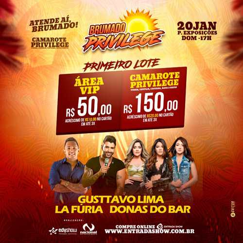 Brumado Privilege: adquira seu ingresso no primeiro lote; vendas liberadas