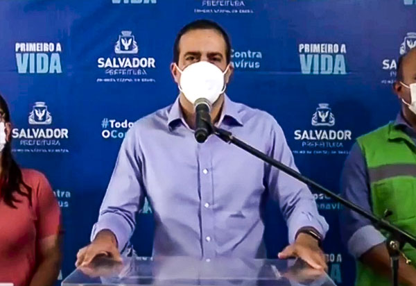 Salvador já saiu do risco de colapso no sistema de Saúde, diz prefeito Bruno Reis