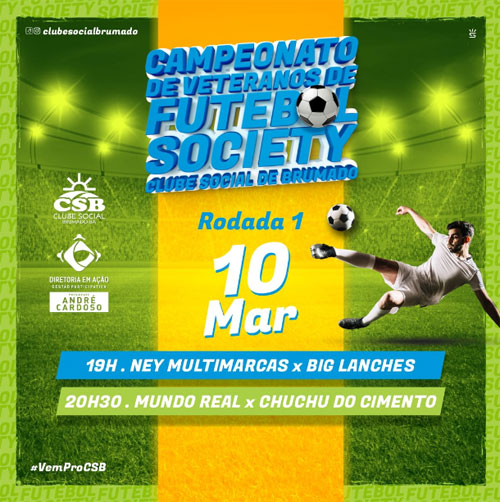 Brumado: Campeonato de Veteranos de Futebol Society do CSB terá início hoje (10)