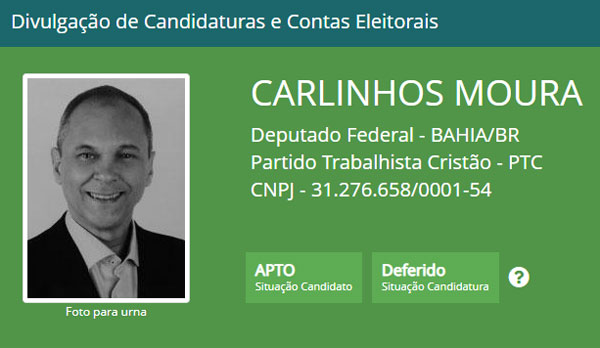 Brumado: Carlinhos Moura tem candidatura a deputado federal Deferida pelo TSE e está apto para disputar as eleições