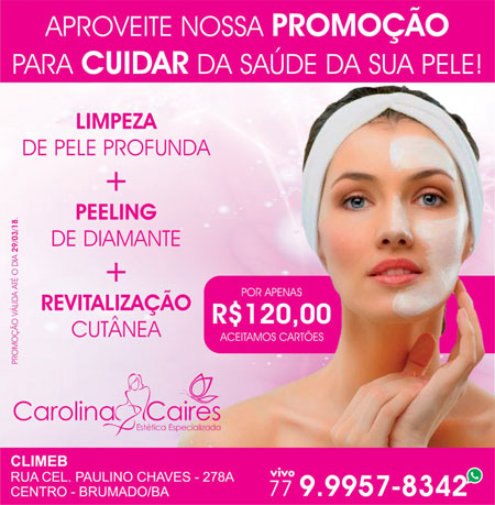 Carolina Caires Estética Especializada: promoção para deixar sua pele ainda mais bonita