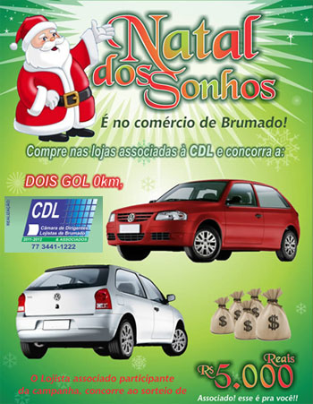 COMPRE NO COMÉRCIO DE BRUMADO E CONCORRA DOIS GOLS