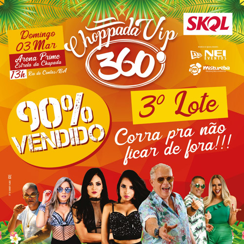 Carnaval de Rio de Contas: Choppada VIP 360º últimos ingressos estão á venda