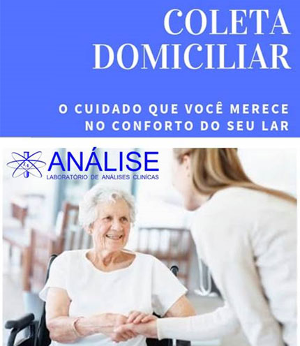 O Laboratório Análise oferece serviço de Coleta domiciliar