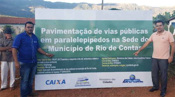 Empresa Construmendes recebeu ordem de serviço do município de Rio de Contas para pavimentação de ruas no distrito de Arapiranga