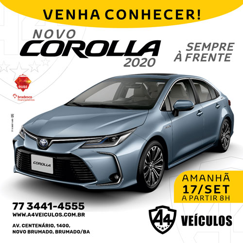 A4 Veículos: conheça o Corolla 2020