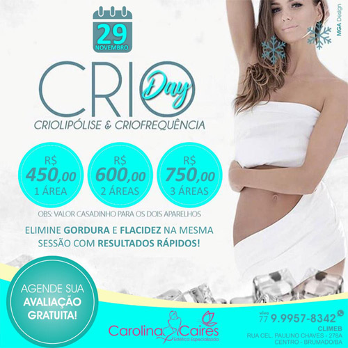 Carolina Caires Estética Especializada: Criolipólise e Criofrequência na mesma sessão para um corpo pronto para o verão