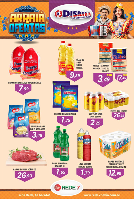 Arraiá de ofertas do Disbahia Supermercado