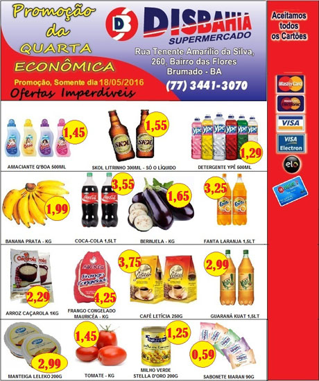 Quarta-feira é dia de economizar na Quarta Econômica do Disbahia