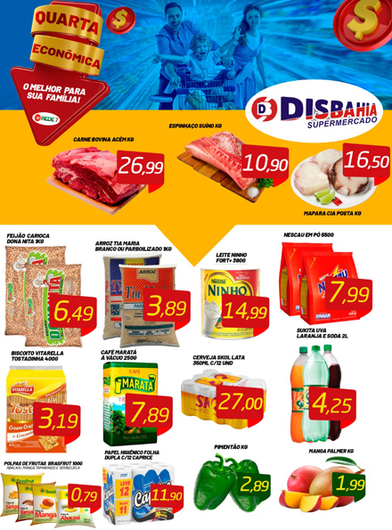 Confira as ofertas da Quarta Econômica do Disbahia Supermercado