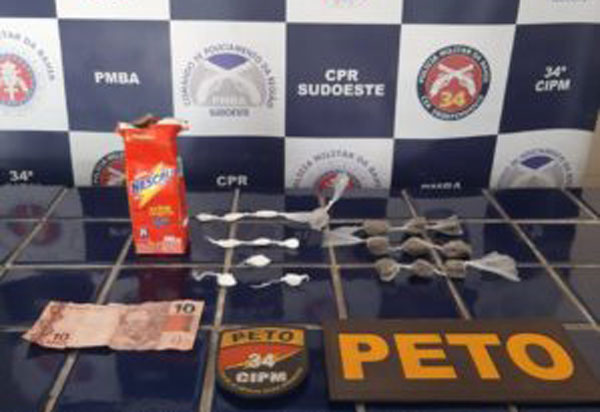 Brumado: Homem é detido após ser flagrado com drogas em caixa de achocolatado