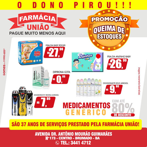 Brumado: a maior queima de estoque do ano na Farmácia União