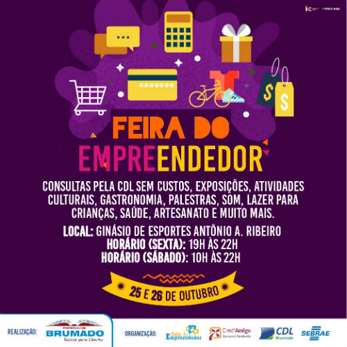 Brumado: acontece nos dias 25 e 26 de outubro a Feira do Empreendedor