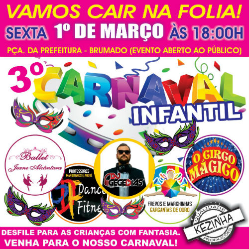 Caia na folia com o 3º Carnaval Infantil em Brumado 