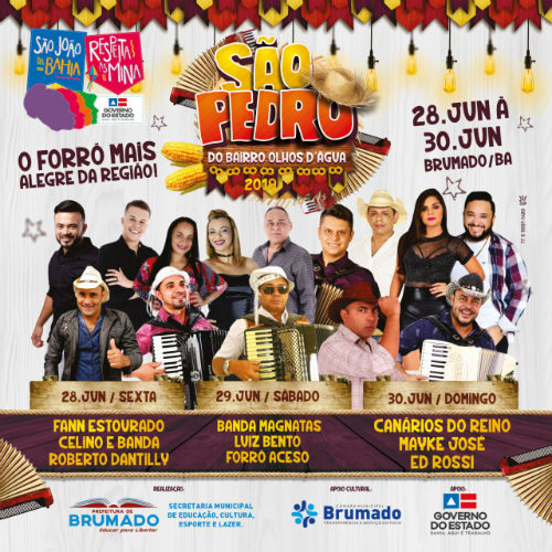 Brumado: confira as atrações do São Pedro do bairro Olhos D’água
