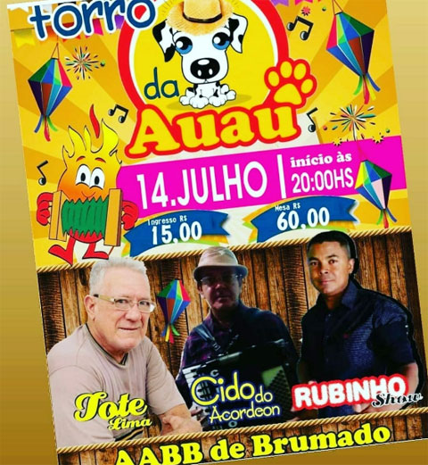 Brumado: neste sábado (14) acontece na AABB festa em prol da ONG Auau 