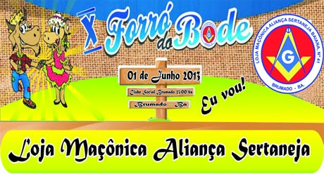 NESTE SÁBADO (1º) TEM FORRÓ DO BODE EM BRUMADO