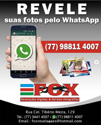 Fox Revelações: envie sua fotos para revelação pelo WhatsApp