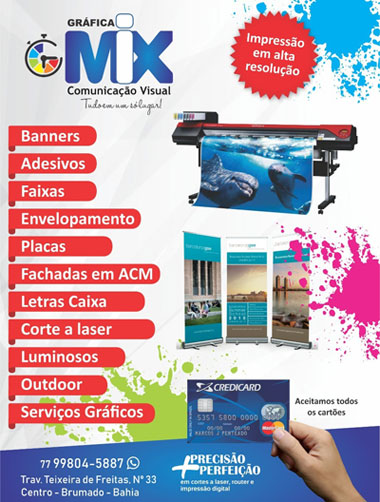 Gráfica Mix Comunicação Visual chega a Brumado com tudo em comunicação visual e serviços gráficos