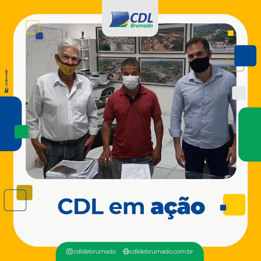 Brumado: Diretoria da CDL se reúne com prefeito Eduardo Vasconcelos para tratar melhoria do setor varejista do município