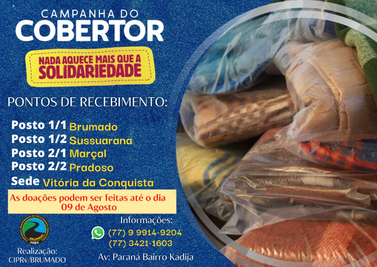 2ª CIPRv-Brumado promove campanha para arrecadação de agasalhos
