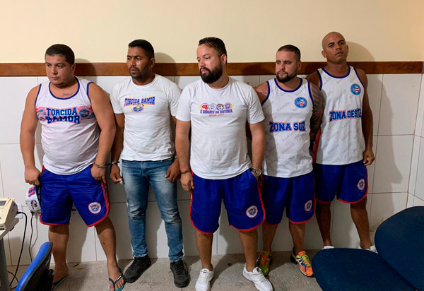 Presidente e integrantes da Bamor são presos após agredirem homem com camisa do Vitória