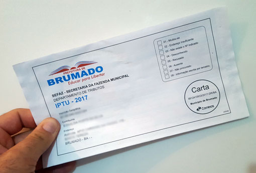 Brumado: Secretaria da Fazenda prorroga até o dia 9 de junho prazo para pagamento do IPTU em cota única 