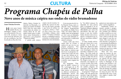 Programa brumadense é destaque em jornal laboratório da UESB