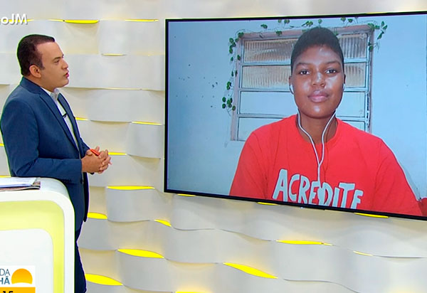 Modelo brumadense participou do programa Jornal da Manhã da TV Bahia