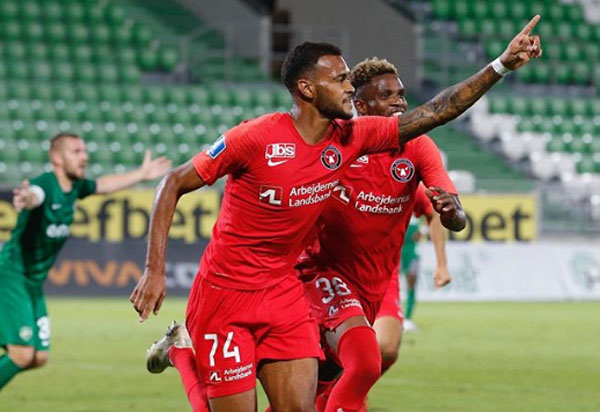 Júnior Brumado marca e Midtjylland vence pela segunda pré-eliminatória da Liga dos Campeões da EUFA