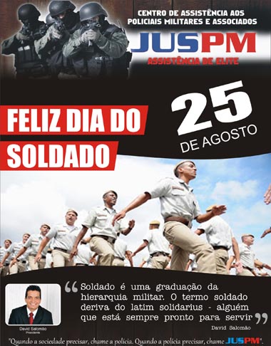 25 de agosto Dia do Soldado