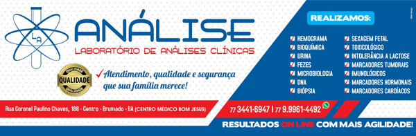  Brumado: faça exames laboratoriais no Laboratório Análise