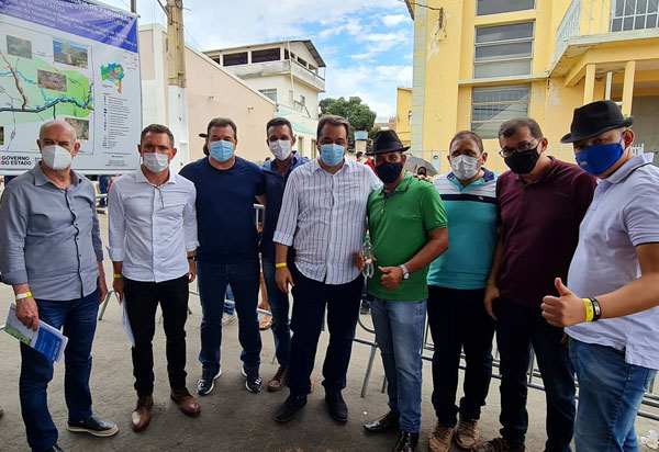 Deputado Marquinho Viana acompanha o Governador Rui Costa na visita ao município de Rio do Pires