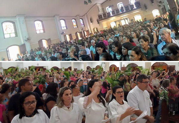 Brumado: comunidade católica participou da missa de Domingo de Ramos