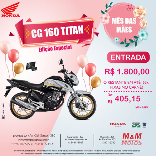 M & M Motos: condição imperdível para Honda CG 160 Titan 