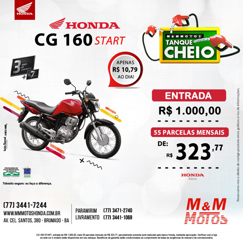 M & M Motos: economize! Vem para a Honda