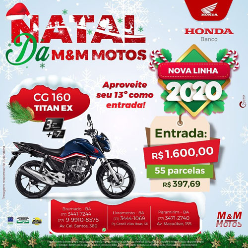 Confira a mega oferta da M & M Motos