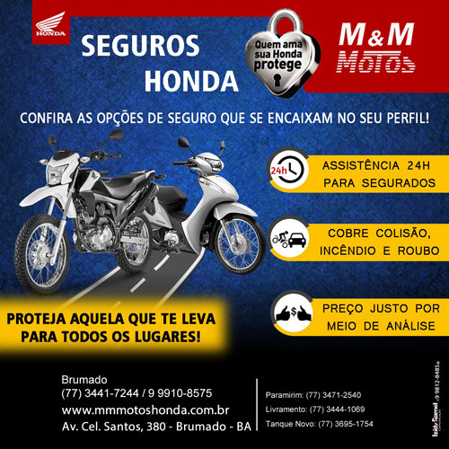 Conheça as opções de seguro para a sua moto na M&M Motos