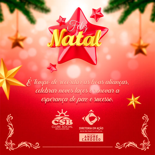 Clube Social de Brumado deseja um Feliz Natal