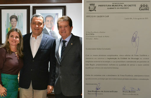 Rui Costa prioriza instalação da unidade de Oncologia em Caetité para início de 2016