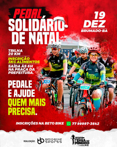 Brumado: Participe do Pedal Solidário de Natal