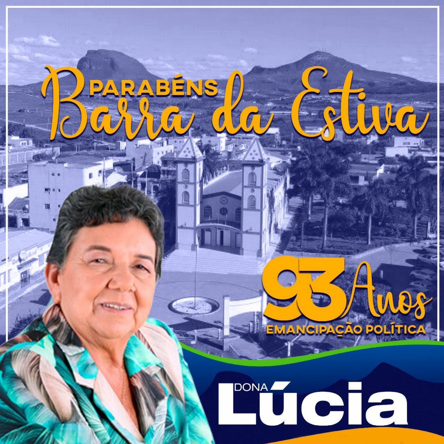 Dona Lúcia parabeniza Barra da Estiva pelos seus 93 anos de emancipação política