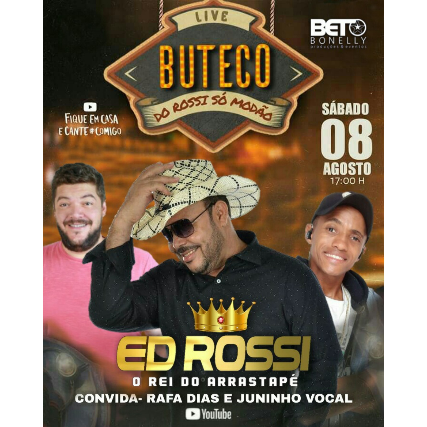 Neste sábado (08) tem Live Buteco do Rossi