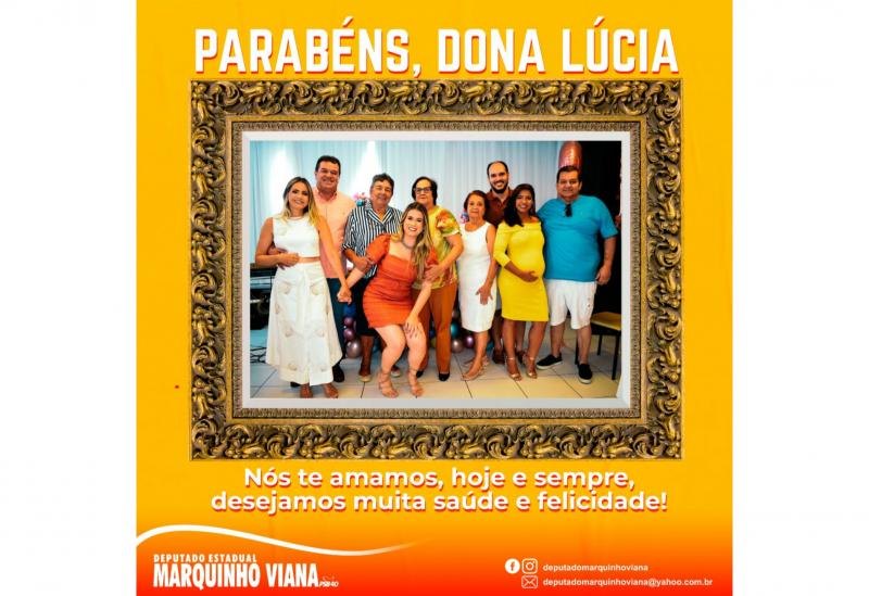 Deputado Marquinho Viana e família parabenizam Dona Lúcia pelo aniversário