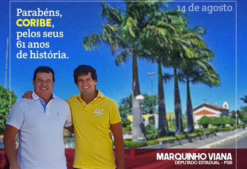 Deputado Marquinho Viana comemora aniversário de emancipação política de Coribe