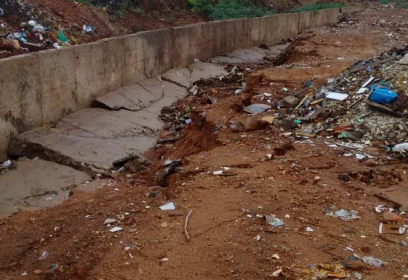 Brumado: muro de canal do Riacho do Bufão cai após chuvas na madrugada; prefeitura garante que empreiteiro terá que ressarcir o município