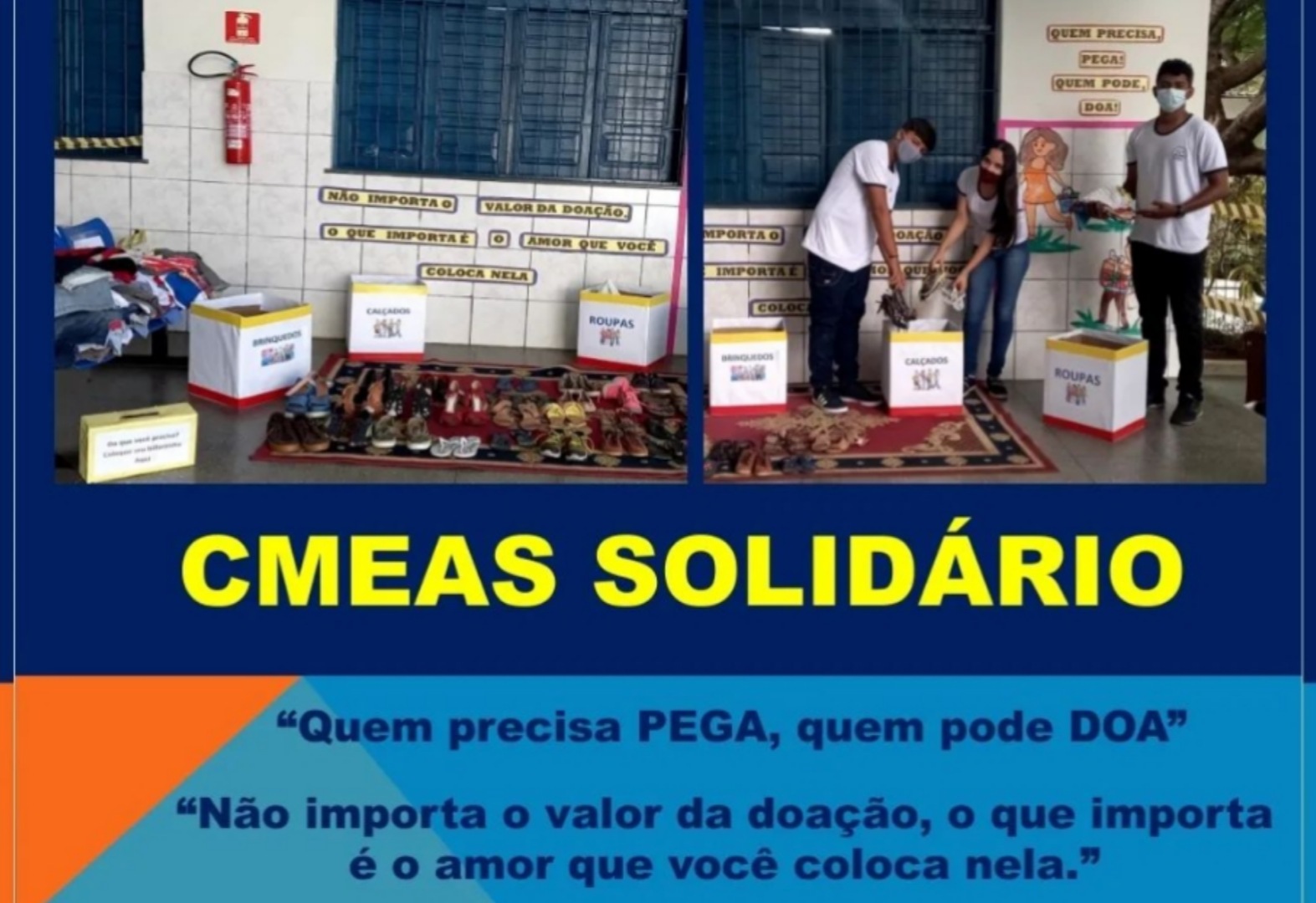 Brumado: Alunos, educadores e direção do CMEAS promovem campanha de solidariedade
