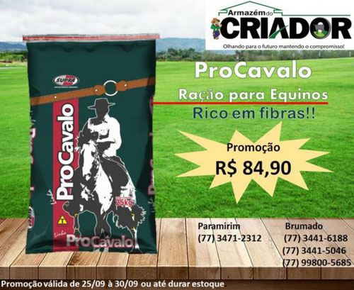 Armazém do Criador: Promoção de ração Pro Cavalo
